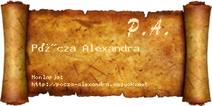 Pócza Alexandra névjegykártya